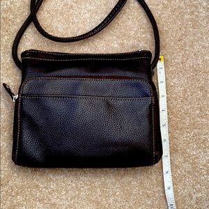 Tignanello Brown Leather Crossbody Bag